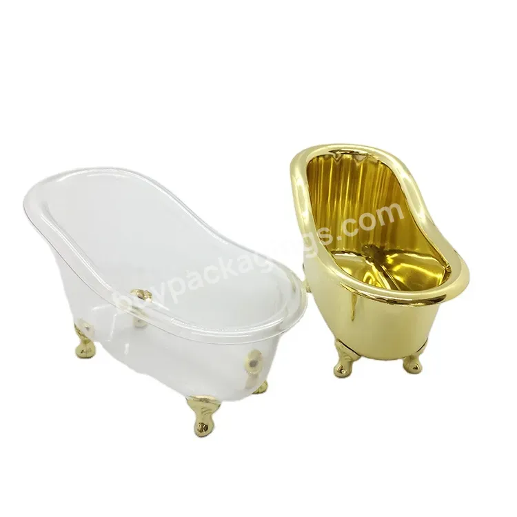 Transparent Bath Tub With Gold Feet Ruipack