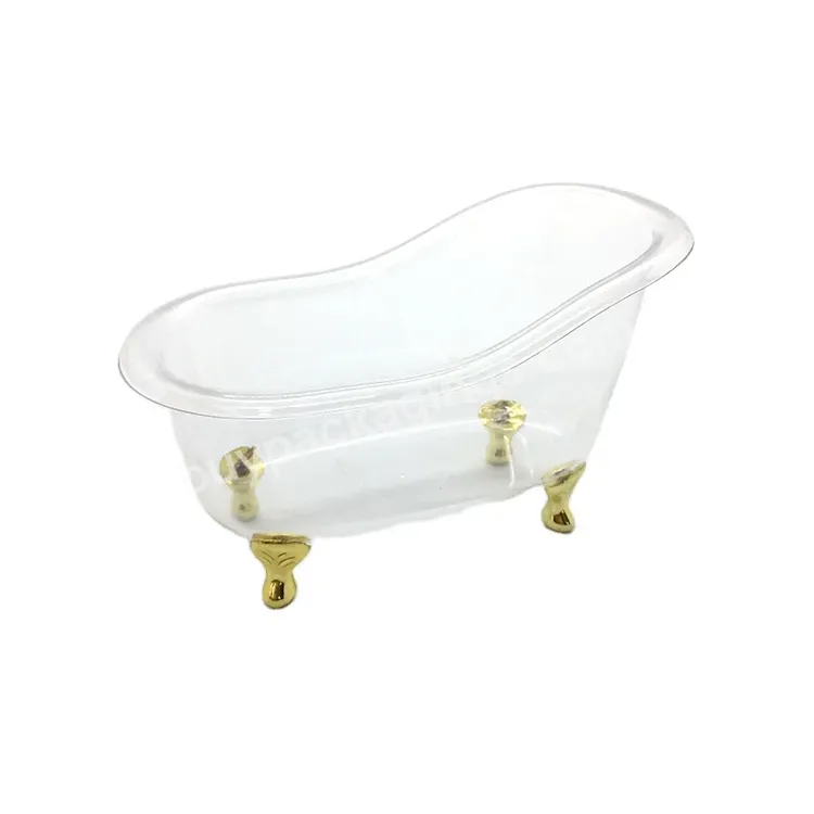 Transparent Bath Tub With Gold Feet Ruipack