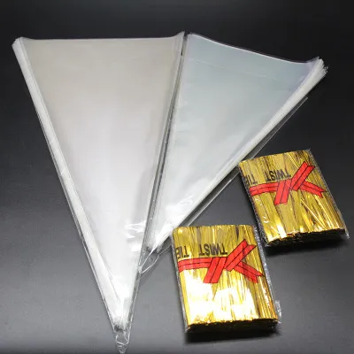 Transparent candy packaging bag Christmas gift OPP triangle bag