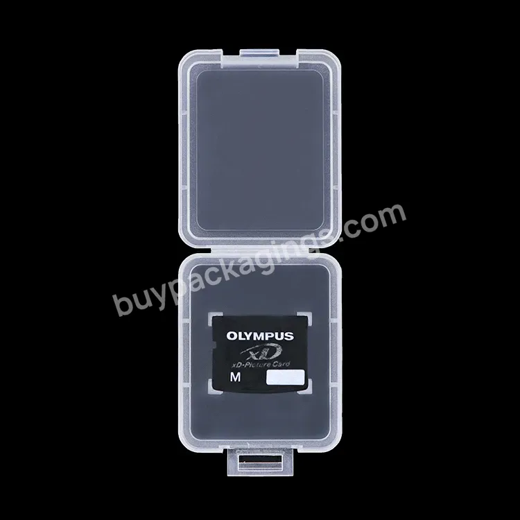 Transparent Case For Sd Card Case Holder Box Square Mini Cf Tf Memory Sd Card Case Carriers Plastic Storage Sd Card Holder