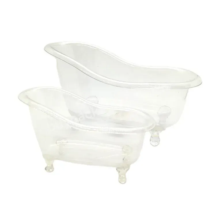 Transparent Color Plastic Ps Soap Dish Tub Mini Small Bathtub