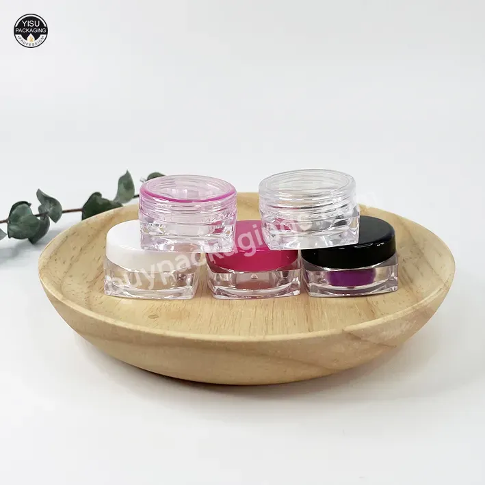 Transparent Cosmetic Skincare Body Butter Food Ps Plastic Jar For Cosmetic With Plastic Lid