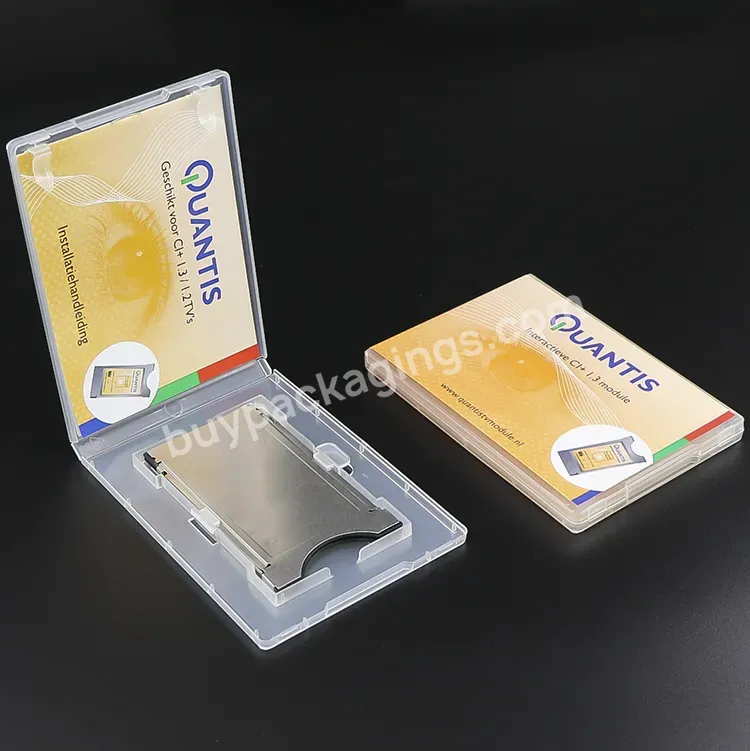 Transparent Credit Card Holder Plastic Business Card Portable Packing Storage Id Name Badge Boxes