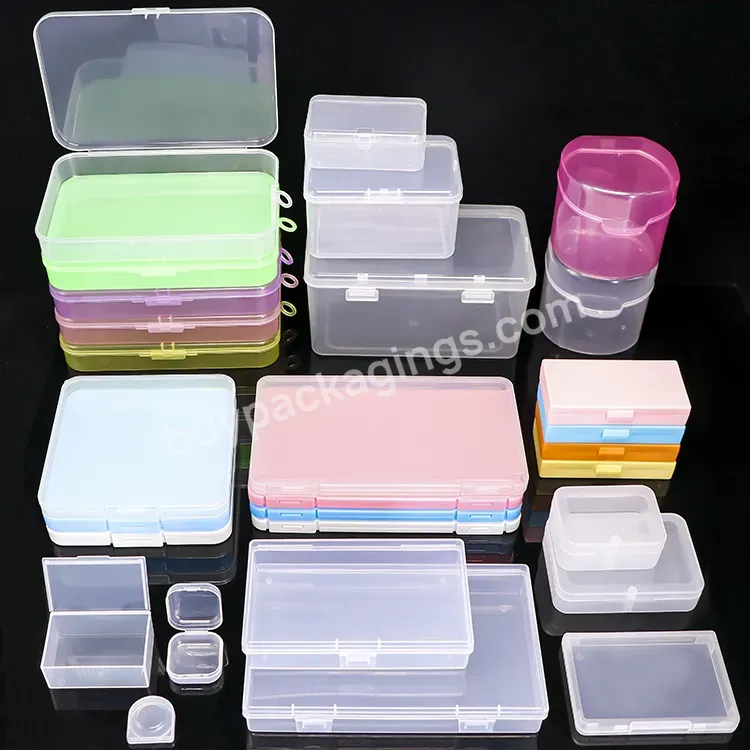 Transparent Foldable Make Up Storage Box With Lid Blank Plastic Tool Packing Case Pp Plastic Mini Storage Boxes