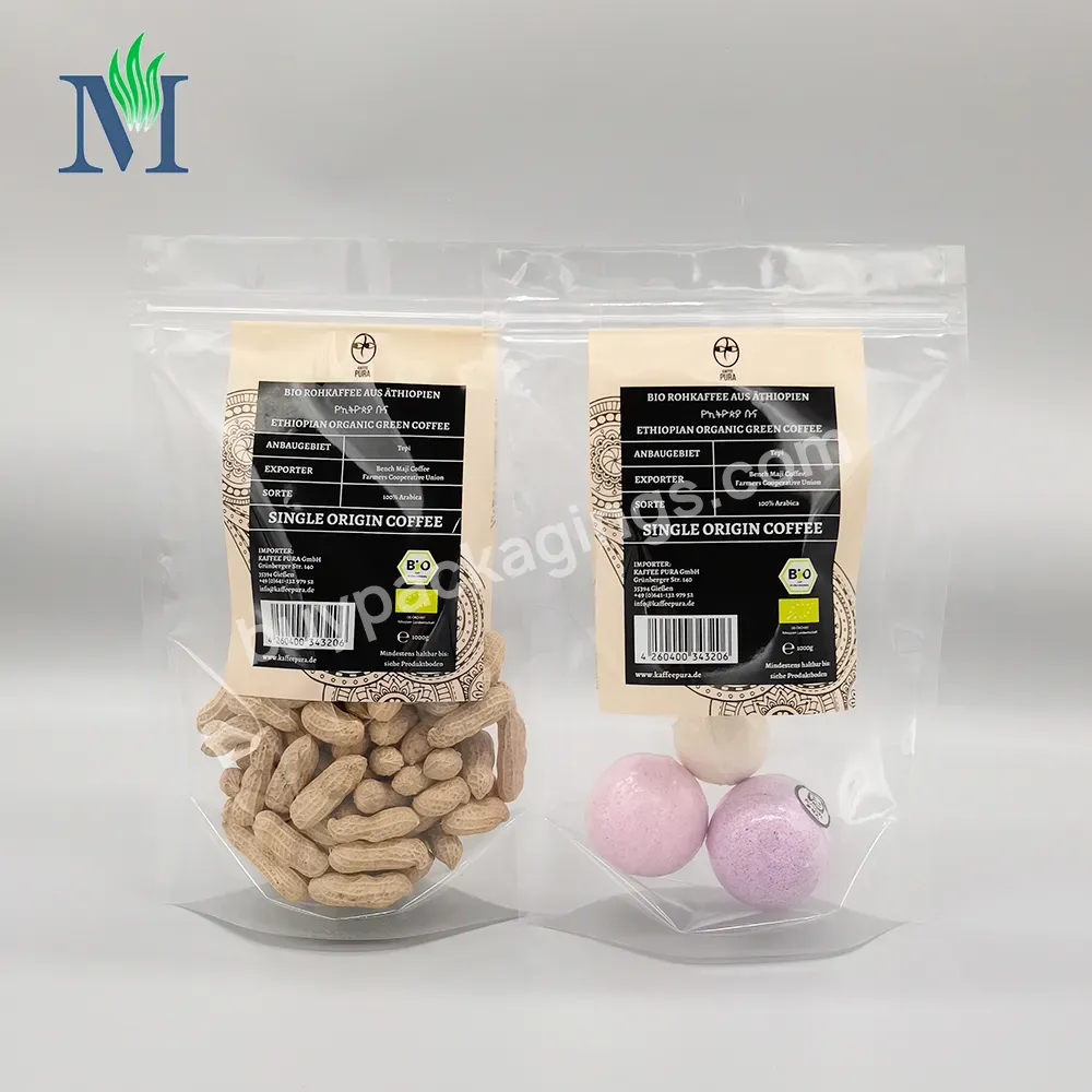 Transparent Frosted Snacks Food Storage Bag Transparent Recyclable Packaging Bags Custom Stand Up Pouch - Buy Ziplock Clear Stand Up Pouch,Stand Up Plastic Ziplock Bags,Biodegradable Packaging Zipper Bags.