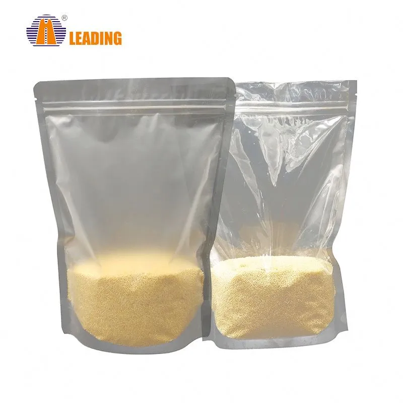 Transparent Frosted Zipper Clear Stand Up Packaging Window Mylar Poly Plastic Food Bag For Food