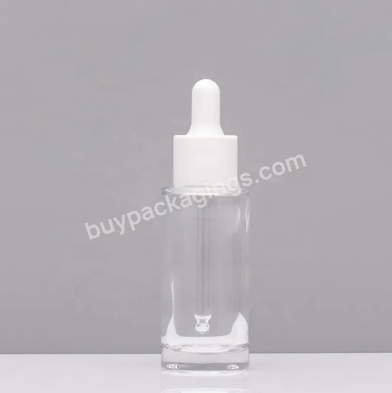 Transparent Glass Dropper Bottle Packaging 30ml For Facial Serum Skin Care