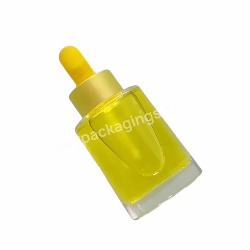 Transparent Glass Serum Hair Oil Bottle Dropper Body Essential Oil Essence Clear Bottles 30ml Glass Dropper Bottle 1oz