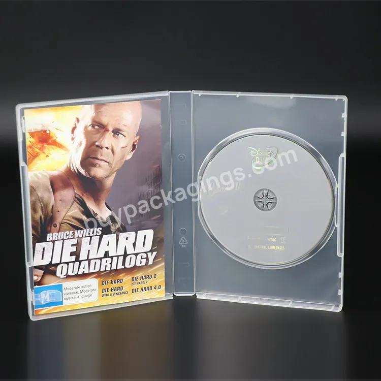 Transparent Hard Disc Casing Multi Discs Vcd Storage Dvd Movies Case Plastic Packing Cd Cover Box