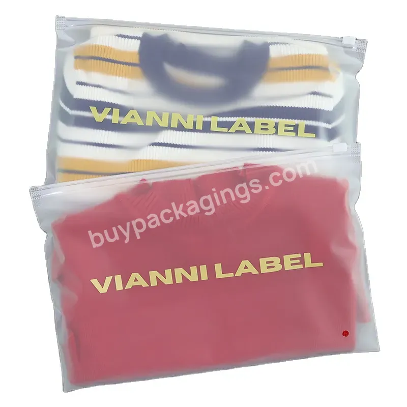 Transparent Matte Packaging Plastic Bags With Zipper Pvc Resealable For Clothes Jewelry Hair Accessories Frosted Zip Lock Bag