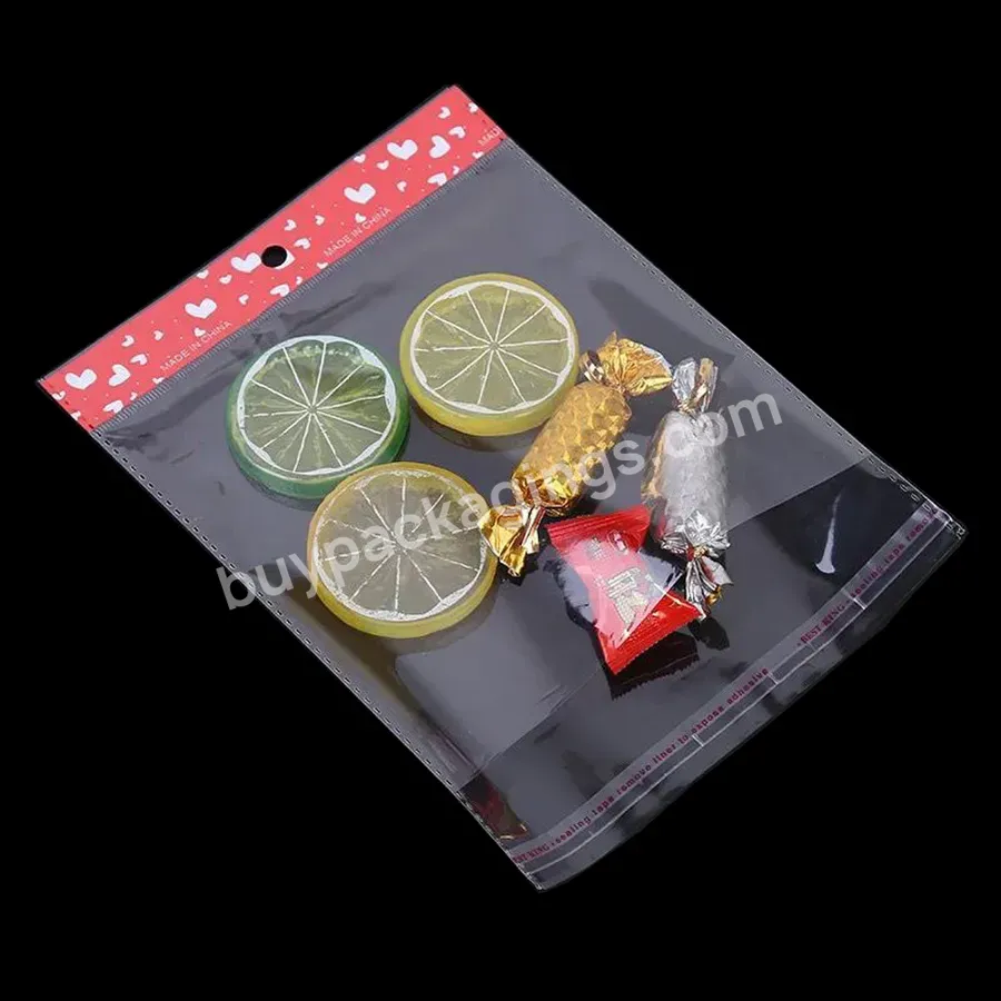 Transparent Opp Self-adhesive Bag Custom Printing Plastic Bags Perforated Die Cut Self Sealing Bag