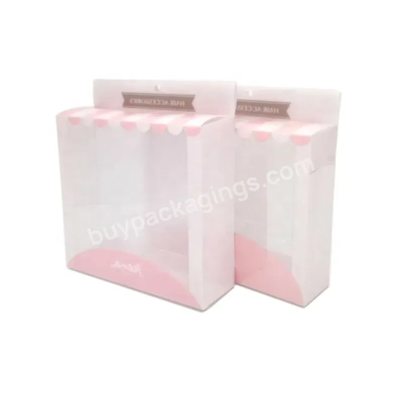 Transparent Pet Box Foldable Hanging Custom Printed Logo Pvc Packaging Plastic Box