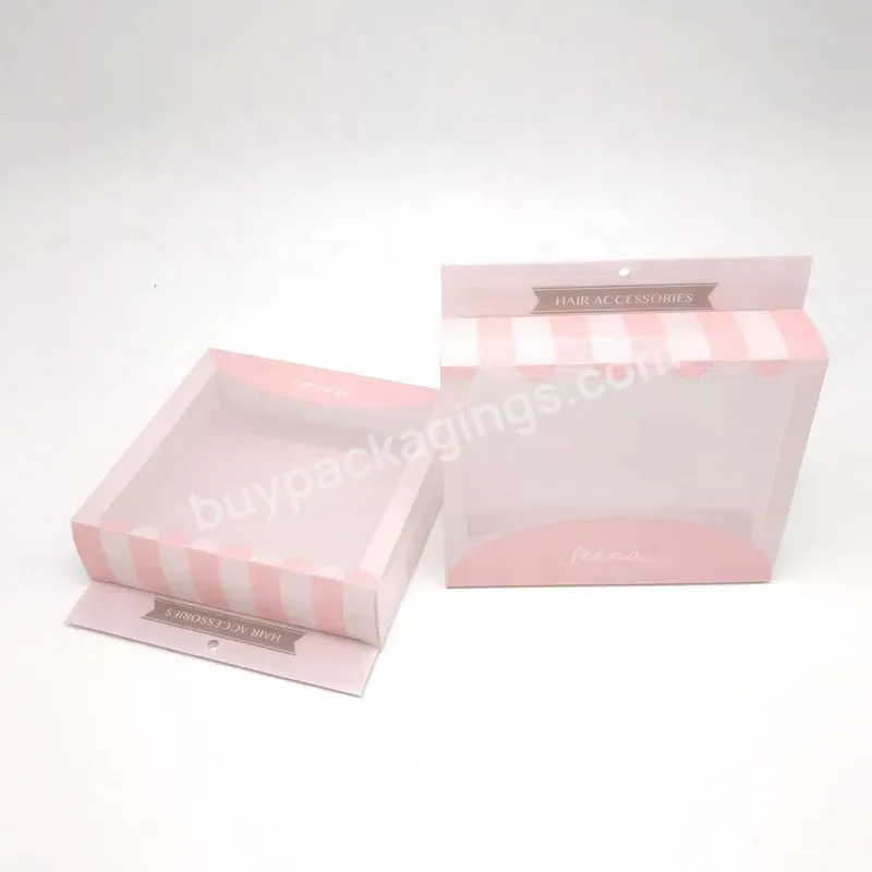 Transparent Pet Box Foldable Hanging Custom Printed Logo Pvc Packaging Plastic Box