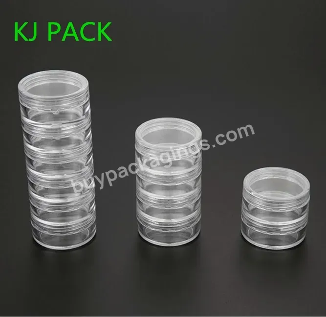 Transparent Plastic Cosmetic Storage Containers,Clear Makeup Stackable Small Jar 5 Layers 6 Layers