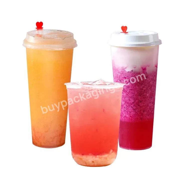 Transparent Plastic Milk Tea Cup Beverage Drinking Fruit Juice Takeaway Package U Shape Pp Tea Cup 700 Ml - Buy U Shape Pp Cup 700 Ml,U Cup Pp,Pp Cups Tea.