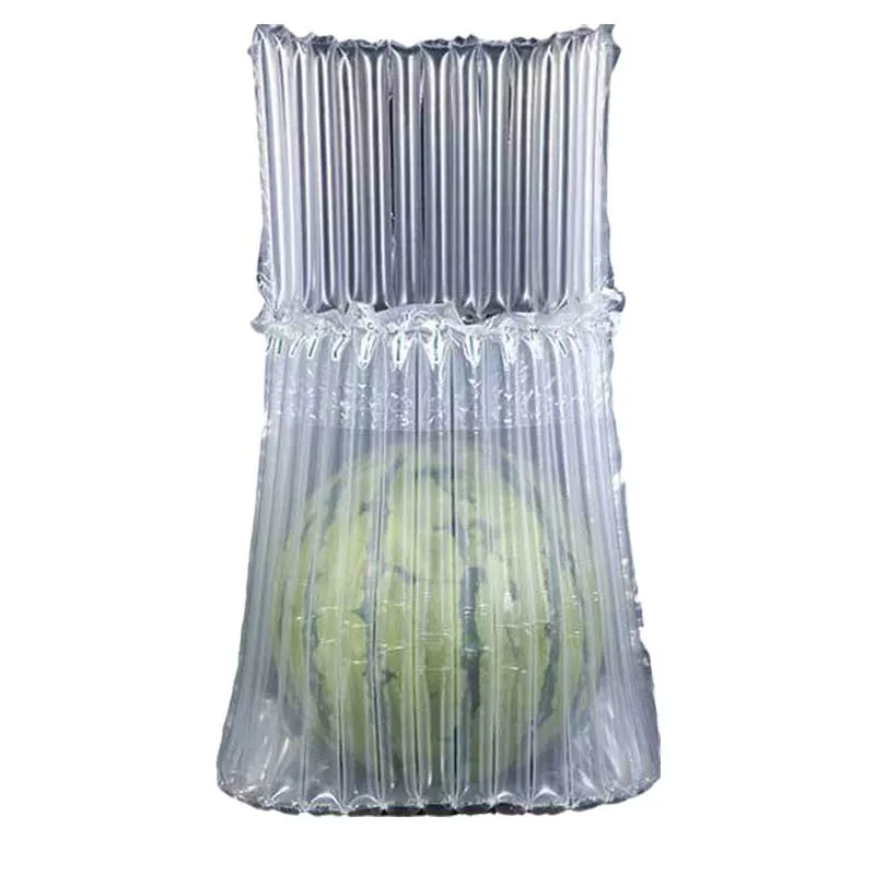 Transparent Plastic Packing Fruit Milk Powder Bubble Inflatable Post Air Column Bags For Protective Shipping Wine Bottles