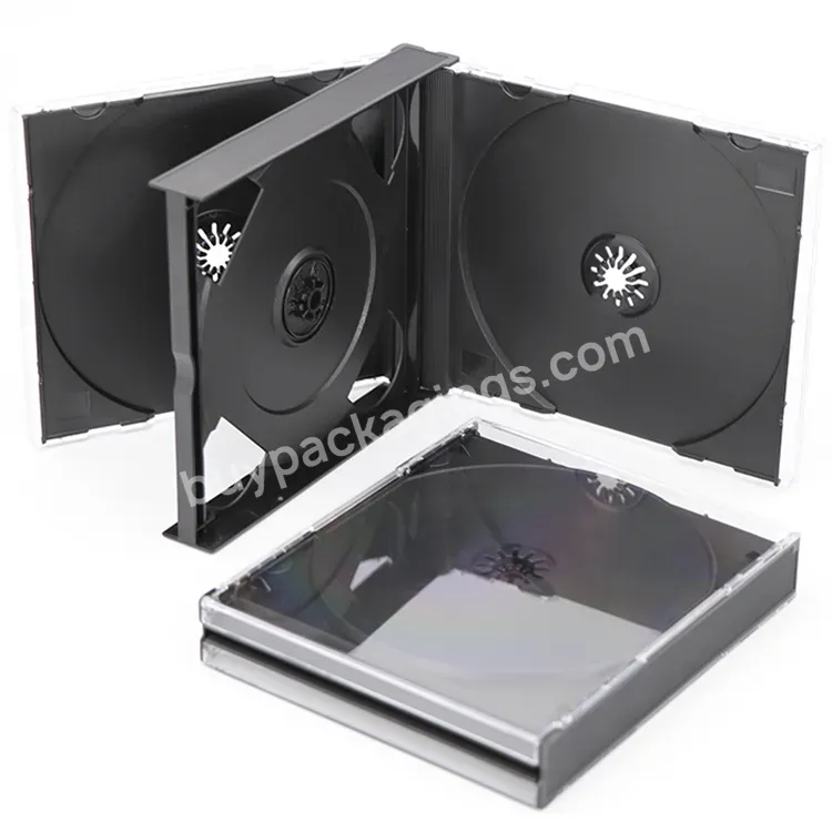 Transparent Plastic Packing Storage 4-cd Plastic Case Blank Music Movie Video Disc Packing 24mm Ps Jewel Box Cd