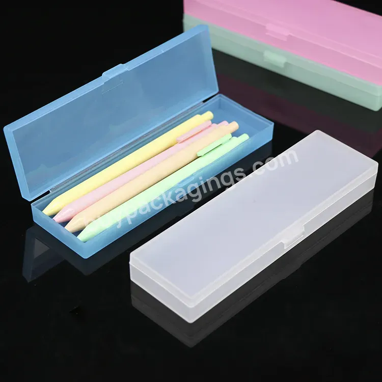 Transparent Plastic School Storage Box With Lid Ear Pick Pen Tool Box Pencil Case Custom Stationery Packaging For Girls - Buy Custom Pen Box Packaging,School Pen Box,School Pencil Case For Girls.