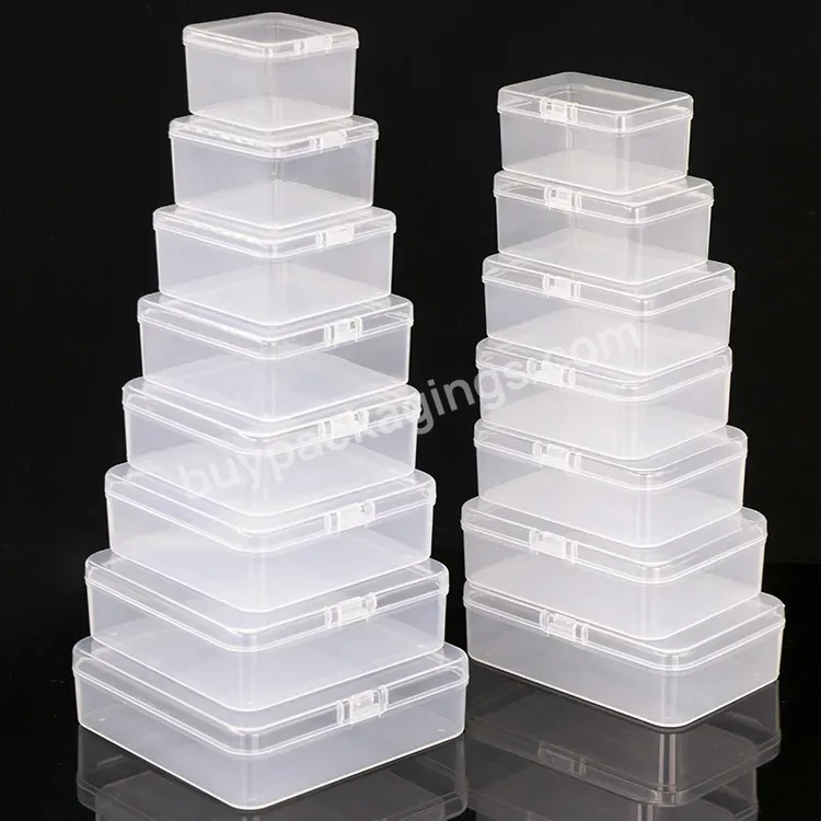 Transparent Plastic Small Box Organizer Diamond Painting Plastic Storage Box Jewelry Earring Beads Sewing Tool Clear Container