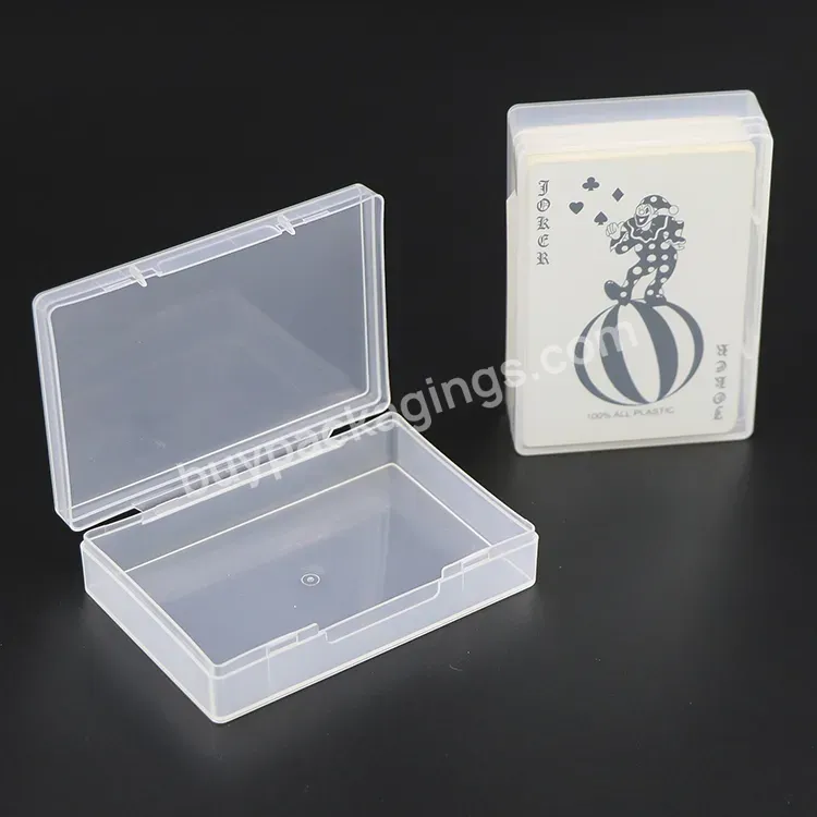 Transparent Pp Plastic Packing Storage Case Multi Blank Poker 57x87mm Playing Card Box