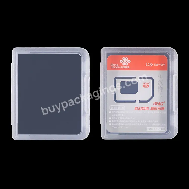 Transparent Pp Small Credit Card Box Customizable Logo And Color Name Card Holder Lte 4g Blank Sim Case