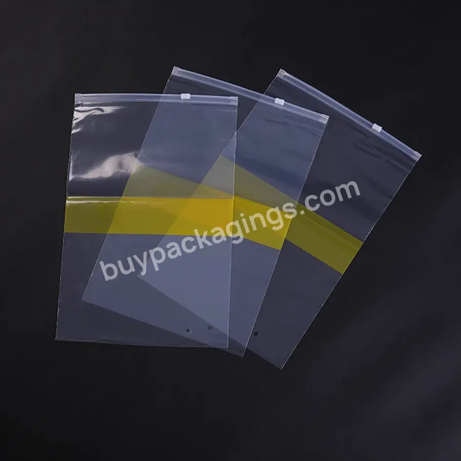 Transparent Print Pe Zipper Lock Bag Poly Zipper Lock Frosted Plastic Packaging Bag Resealable For Clothes&daily Necessarities