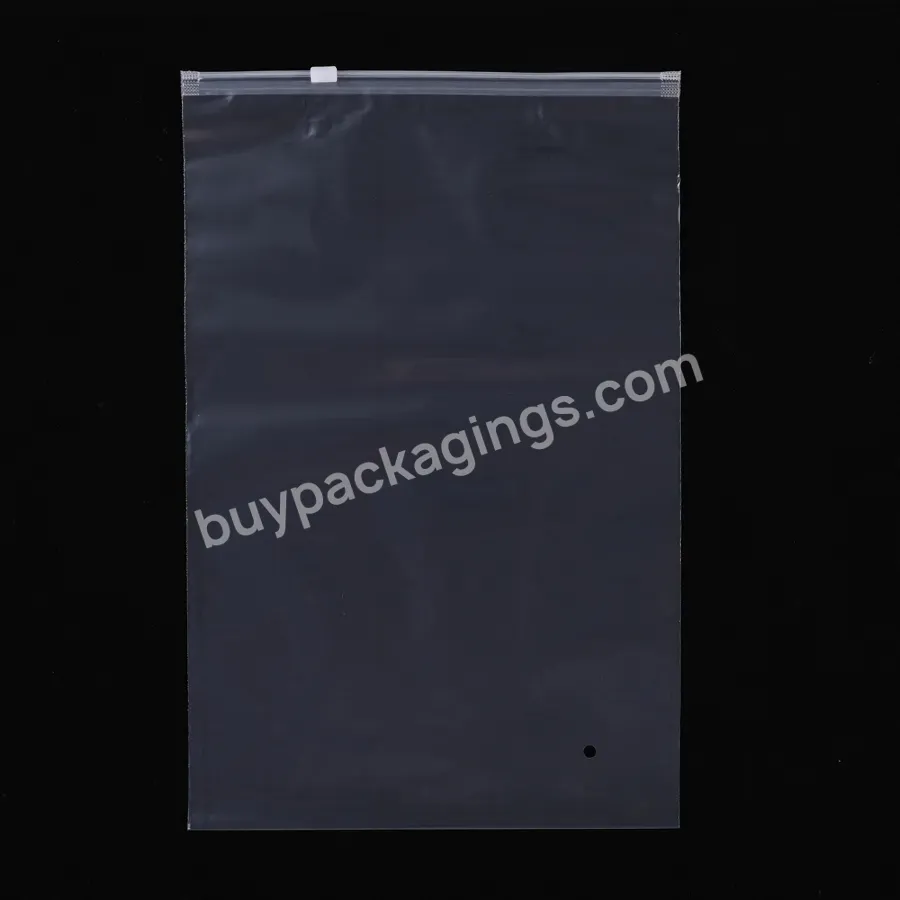 Transparent Print Pe Zipper Lock Bag Poly Zipper Lock Frosted Plastic Packaging Bag Resealable For Clothes&daily Necessarities