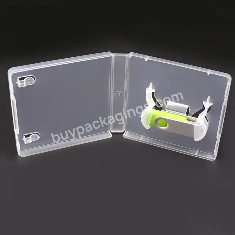 Transparent Promotional Clear Mini Flash Memory Card Usb Flash Drive Box Portable Plastic Storage Usb Packaging Pen Drive Box