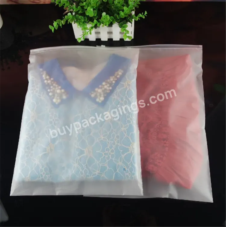 Transparent Pvc Pe Zipper Plastic Packaging Bags For Clothing/underwear