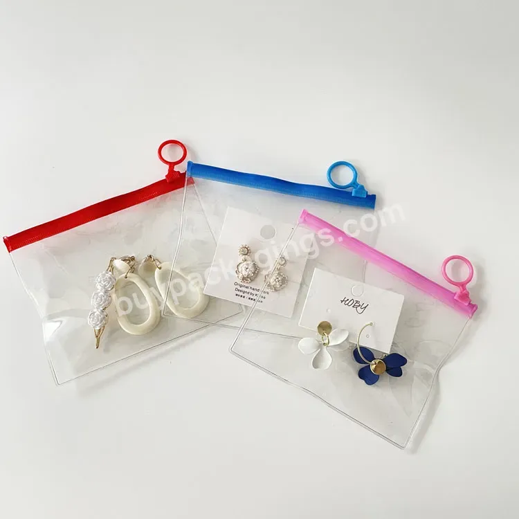 Transparent Pvc Pouch With Zipper For Phone Cases Packaging Different Colors Clear/frosted Zip Bags