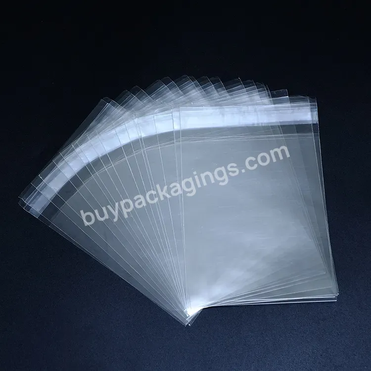 Transparent Recyclable Plastic Packaging Cellophane Bag Self-adhesive Bopp Bag In Stock Poly Bag