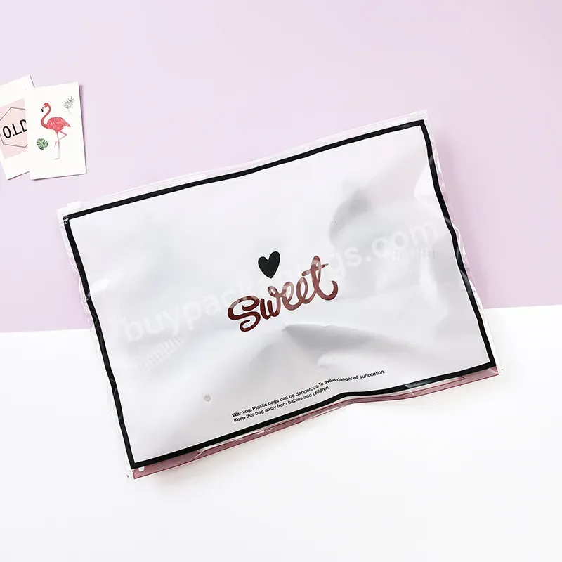 Transparent Recycled Dusty Prevention Zip Lock Bag Plastic Underwear Packaging Bags With Logos