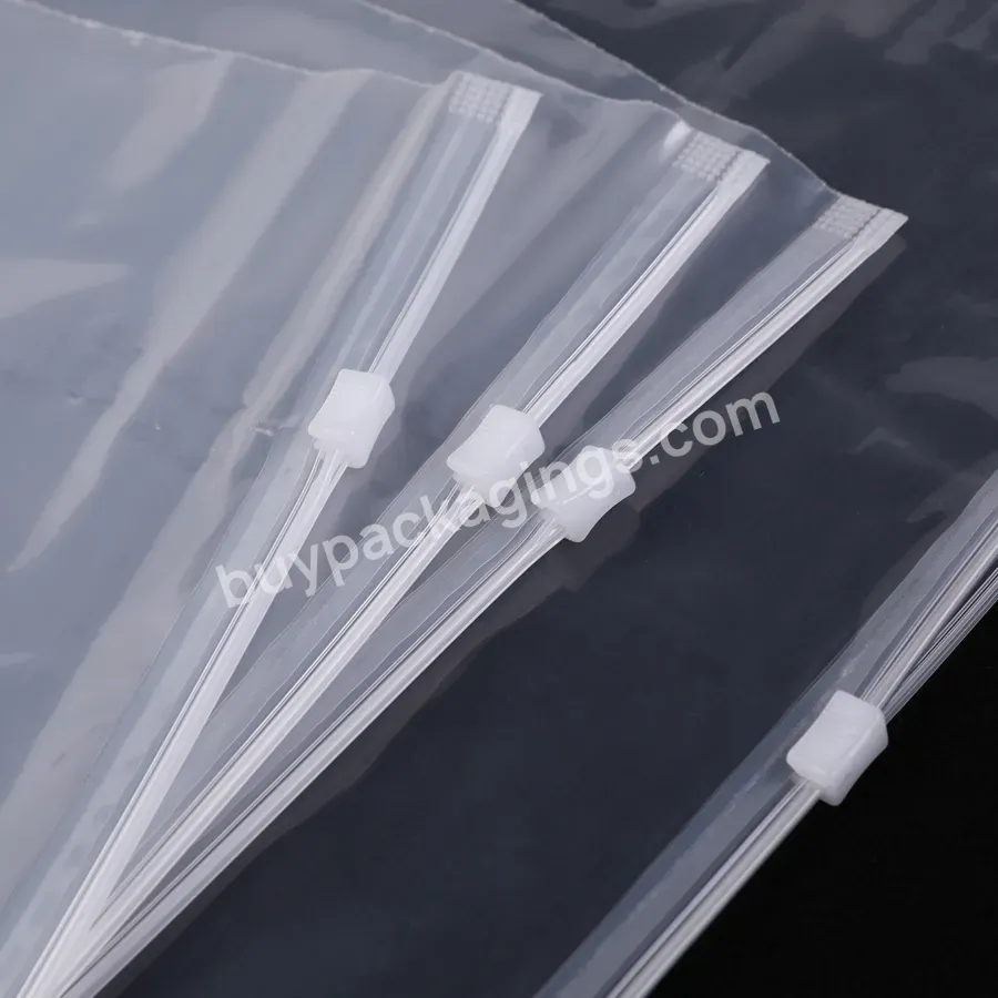 Transparent Resealable Clothes Custom Pe Zipper Lock Bag Poly Zipper Lock Plastic Packaging Bag