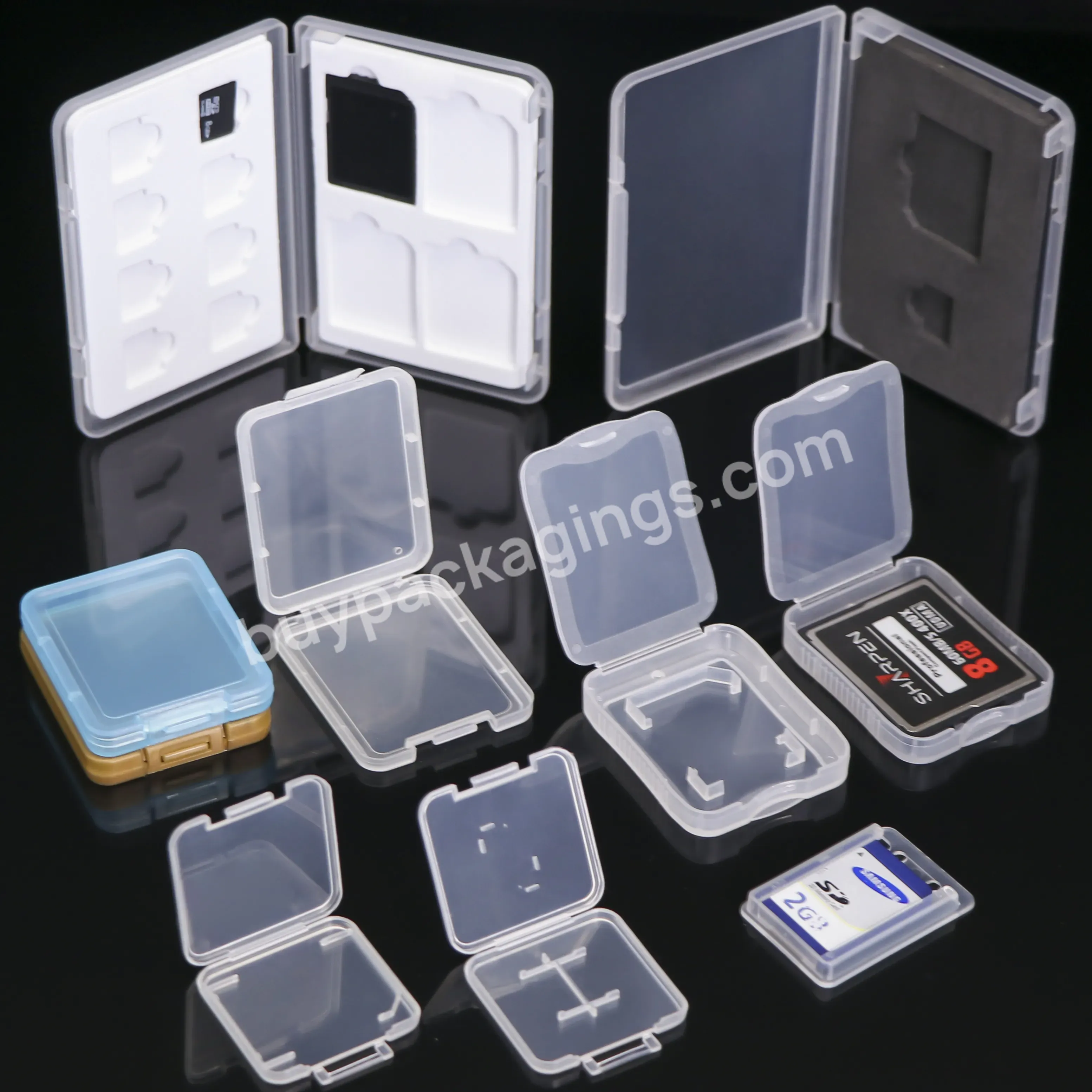 Transparent Sd Memory Card Case Holder Cf Xqd Nano Sim Tf Microsdxc Memory Card Case Mini Case For Micro Sd