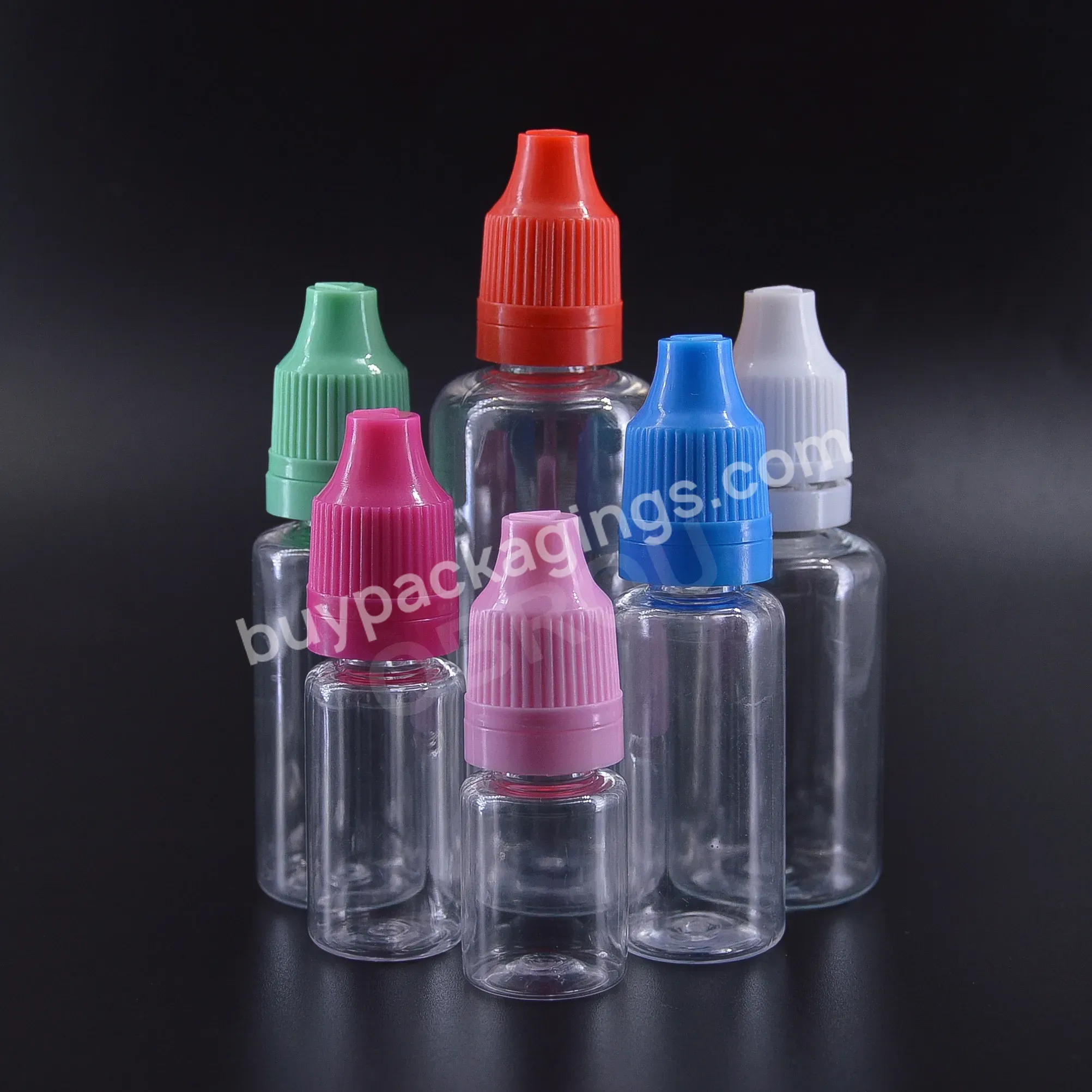 Transparent Small Empty Round Shape Amber Obrou Plastic Bottle Supplier Pet Cosmetic Squeeze Bottles Manufacturing 5ml