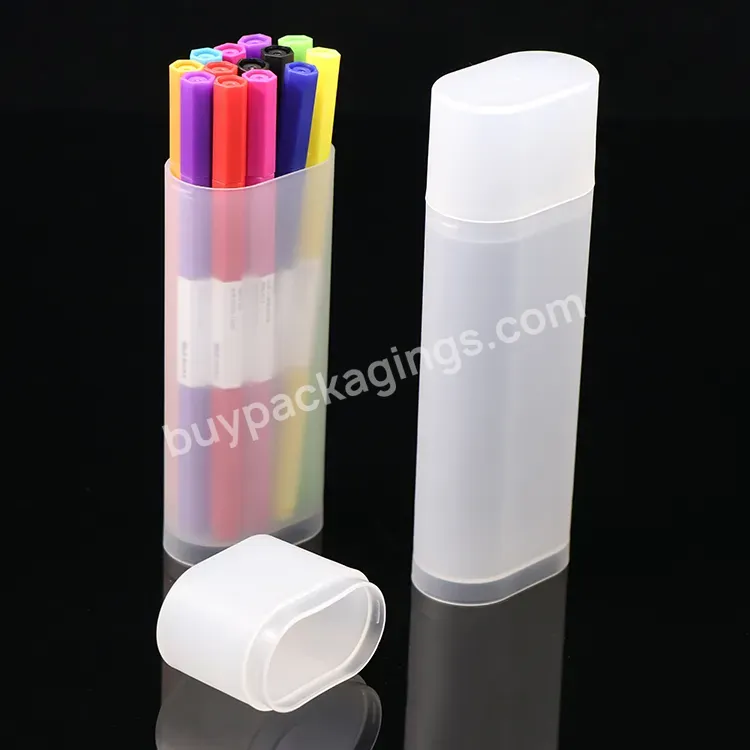 Travel Clear Supplier Pp Sunglasses Portable Makeup Brush Pots Holder Stand Pen Case Kids Plastic Pencil Box Packaging