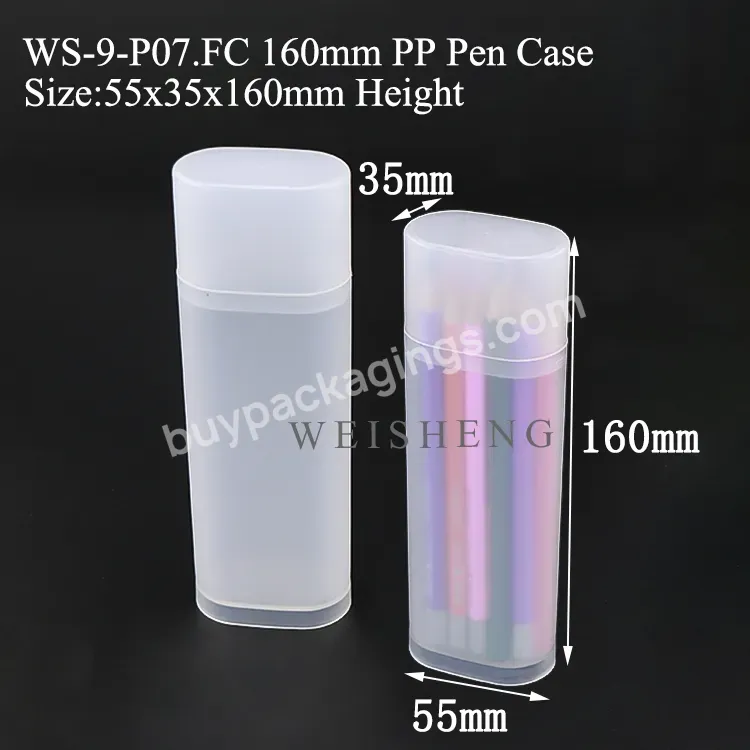 Travel Clear Supplier Pp Sunglasses Portable Makeup Brush Pots Holder Stand Pen Case Kids Plastic Pencil Box Packaging