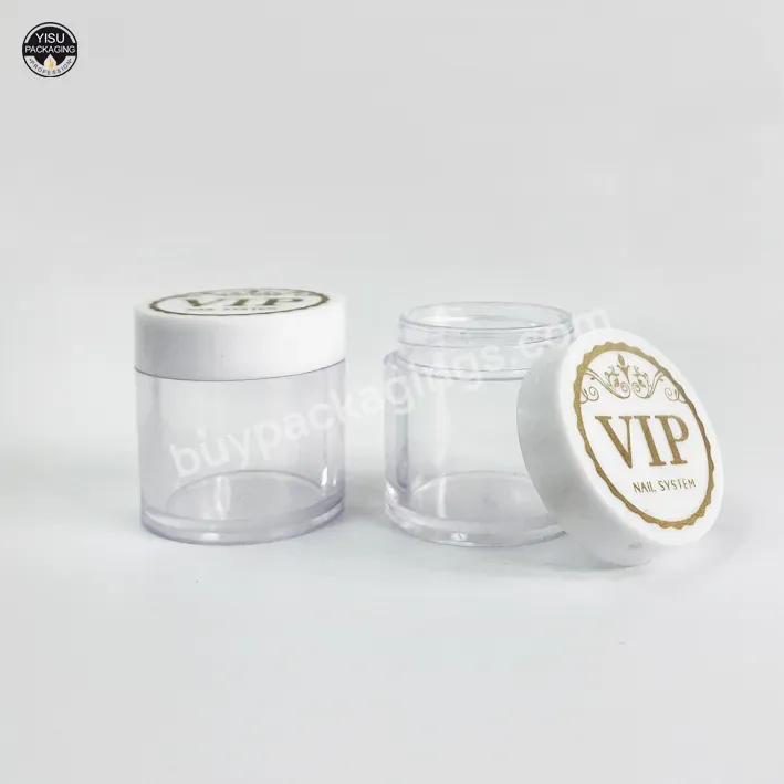 Travel Cosmetic Sample Containers 2/3/5/10/15/20 Gram Plastic Cosmetic Pot Jars With Black Screw Cap Lids