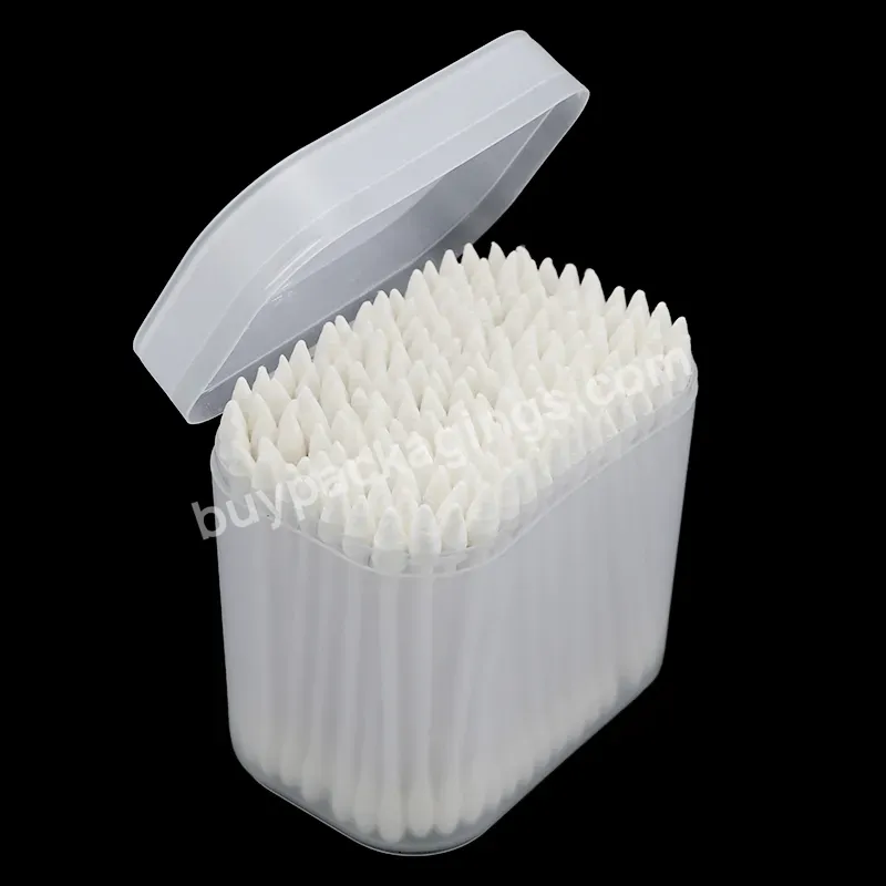 Travel Dental Floss Q-tips Reusable Buds Plastic Cotton Swabs Holder Organizer Makeup Remover Boxed Cotton Swabs