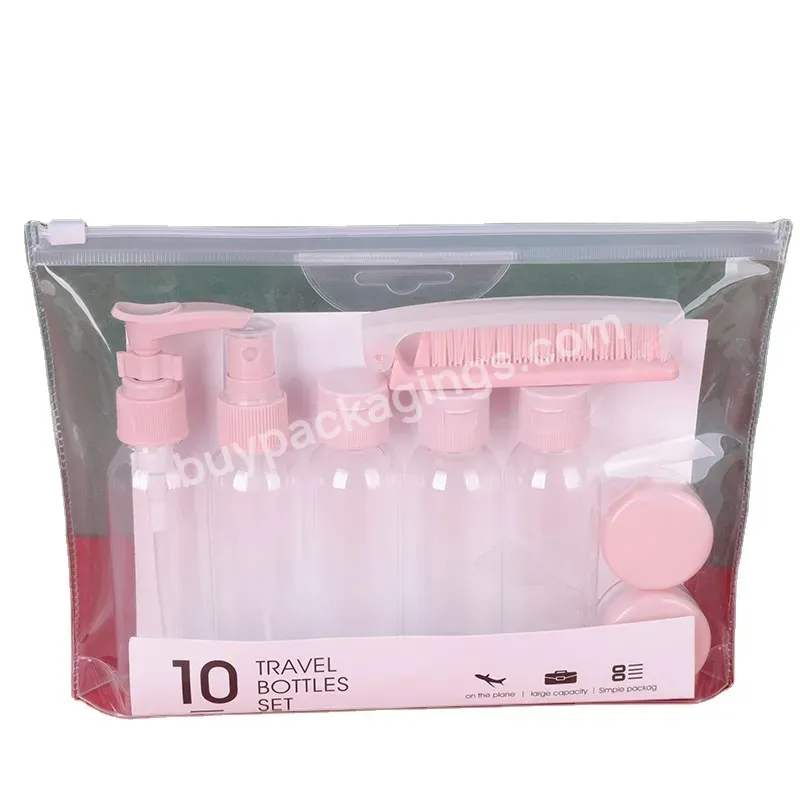 Travel Dispenser Bottle Empty Set 10-piece Bag Set