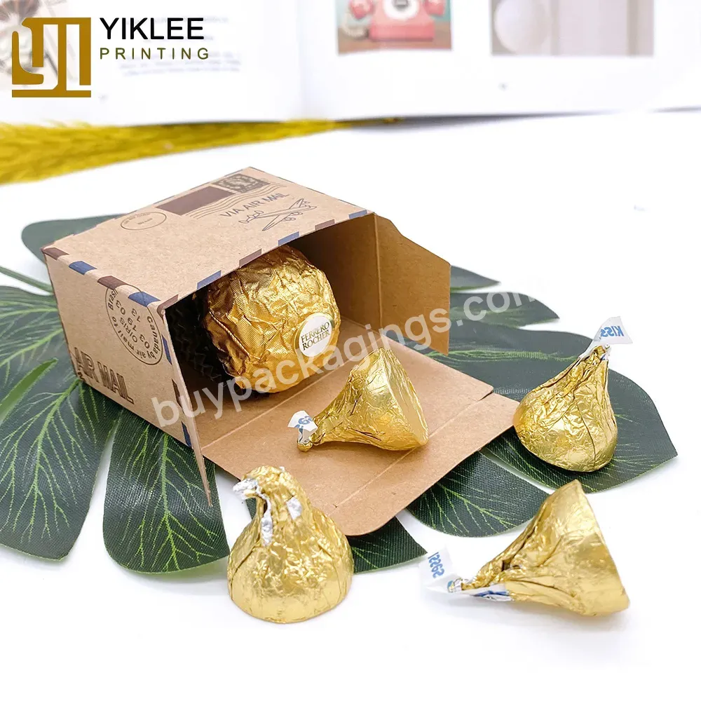 Travel Theme Airplane Air Mail Gift Packaging Boxes Wedding Souvenirs Vintage Favors Kraft Paper Candy Box