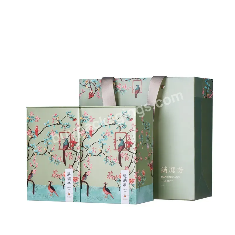 Trending Products 2022 New Arrivals Custom Food Grade Rectangle Metal Tea Tin Gift Can Box For Tea Packaging