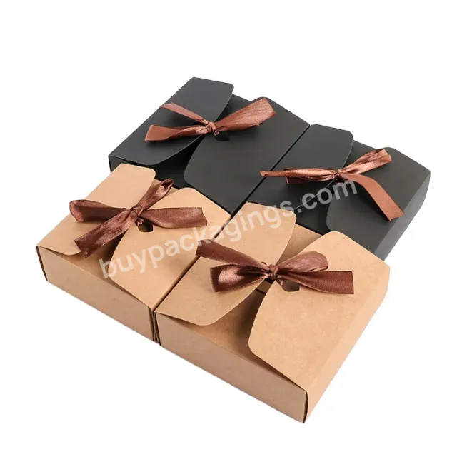 Trending Products 2022 New Arrivals Eco Friendly Gift Paper Packaging White Kraft Box With Ribbon
