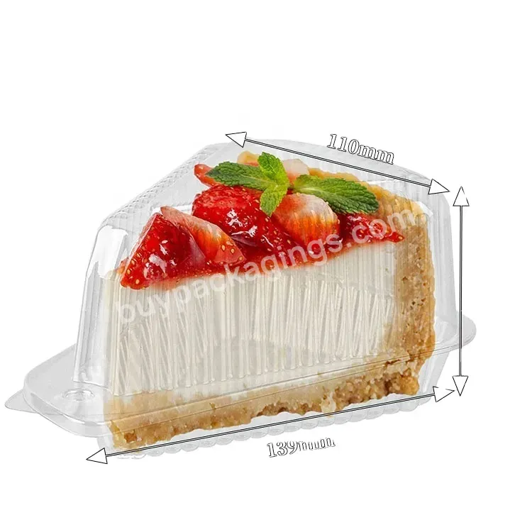 Triangle Clear Plastic Pastry Box Slice Mini Mousse Cake Box Manufacturer