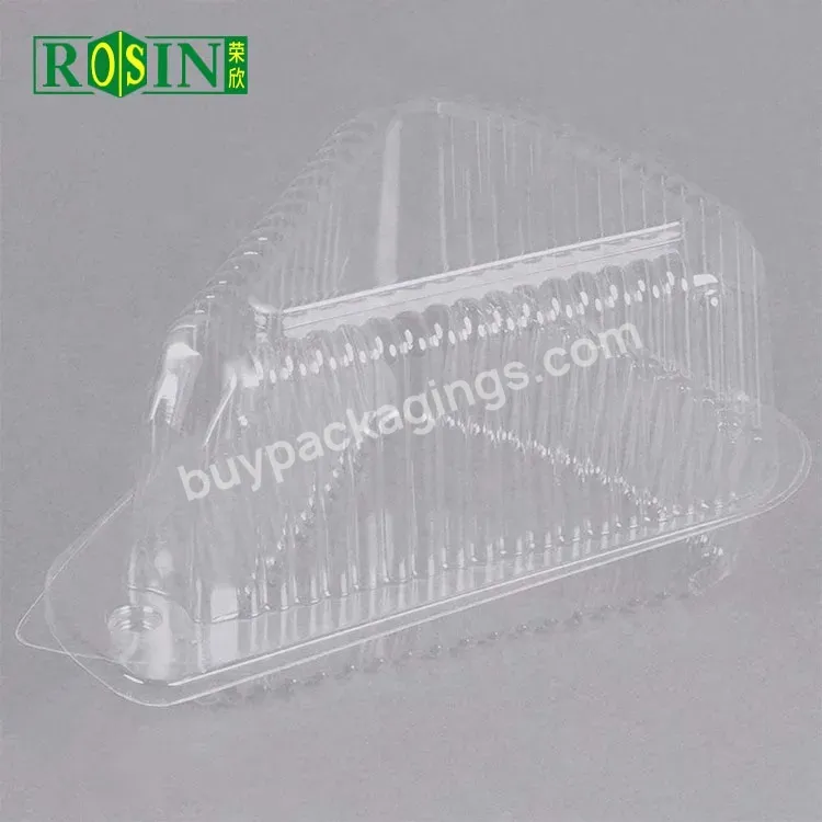 Triangle Clear Plastic Pastry Box Slice Mini Mousse Cake Box Manufacturer