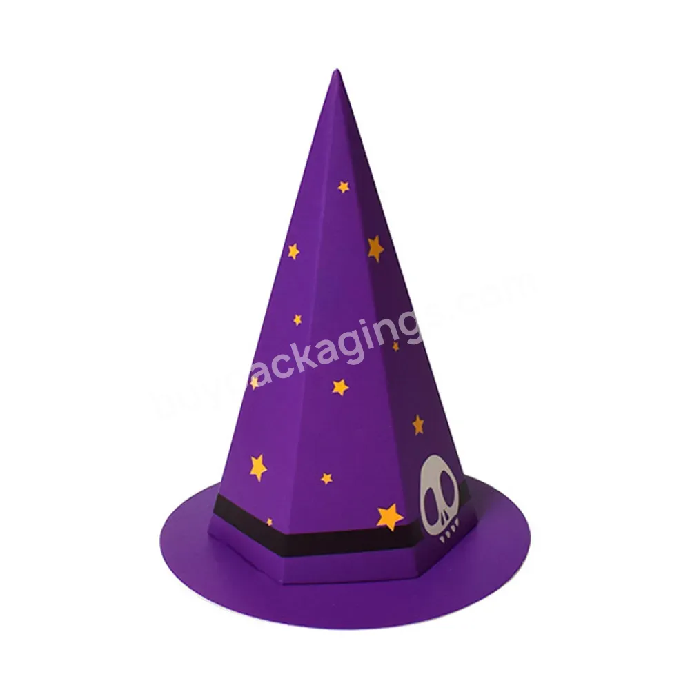 Trick Or Treat Party Supplies Paper Happy Helloween Packaging Color Box Funny Halloween Cartoon Hat Candy Cookies Gift Box