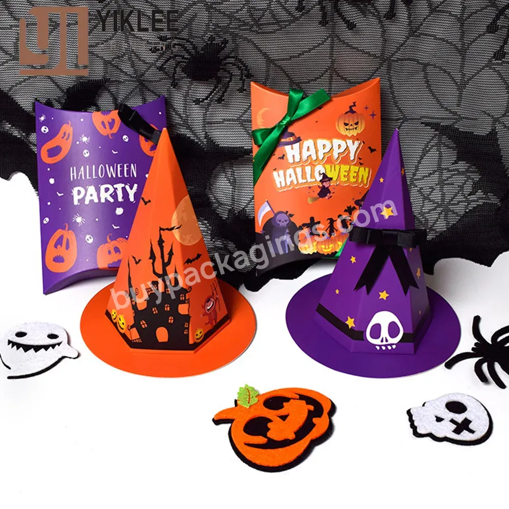 Trick Or Treat Party Supplies Paper Happy Helloween Packaging Color Box Funny Halloween Cartoon Hat Candy Cookies Gift Box