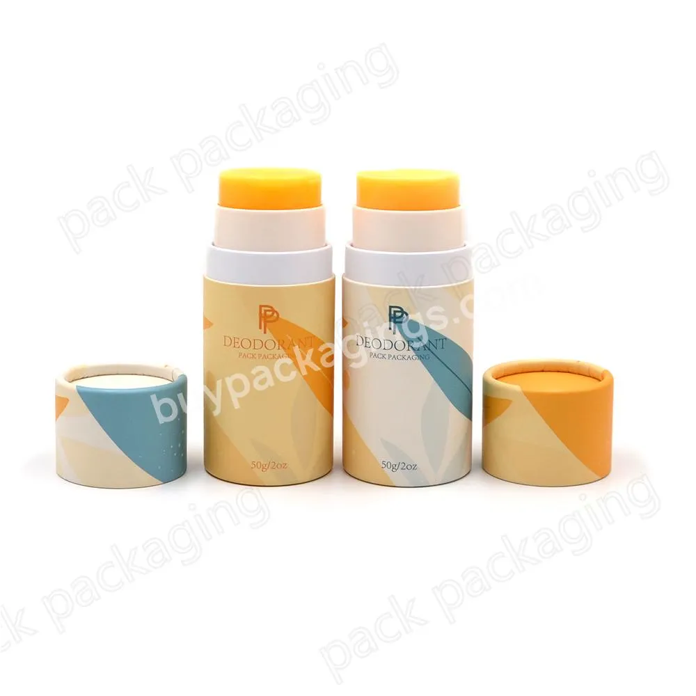 Twist up tube cosmetic paper tube packaging empty cardboard container for Deodorant