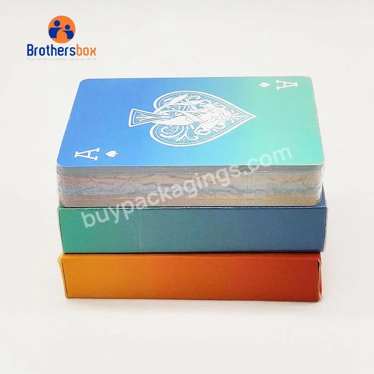 Two Sides Printing Cardboard Poker Game Wholesale Custom Playing Cards