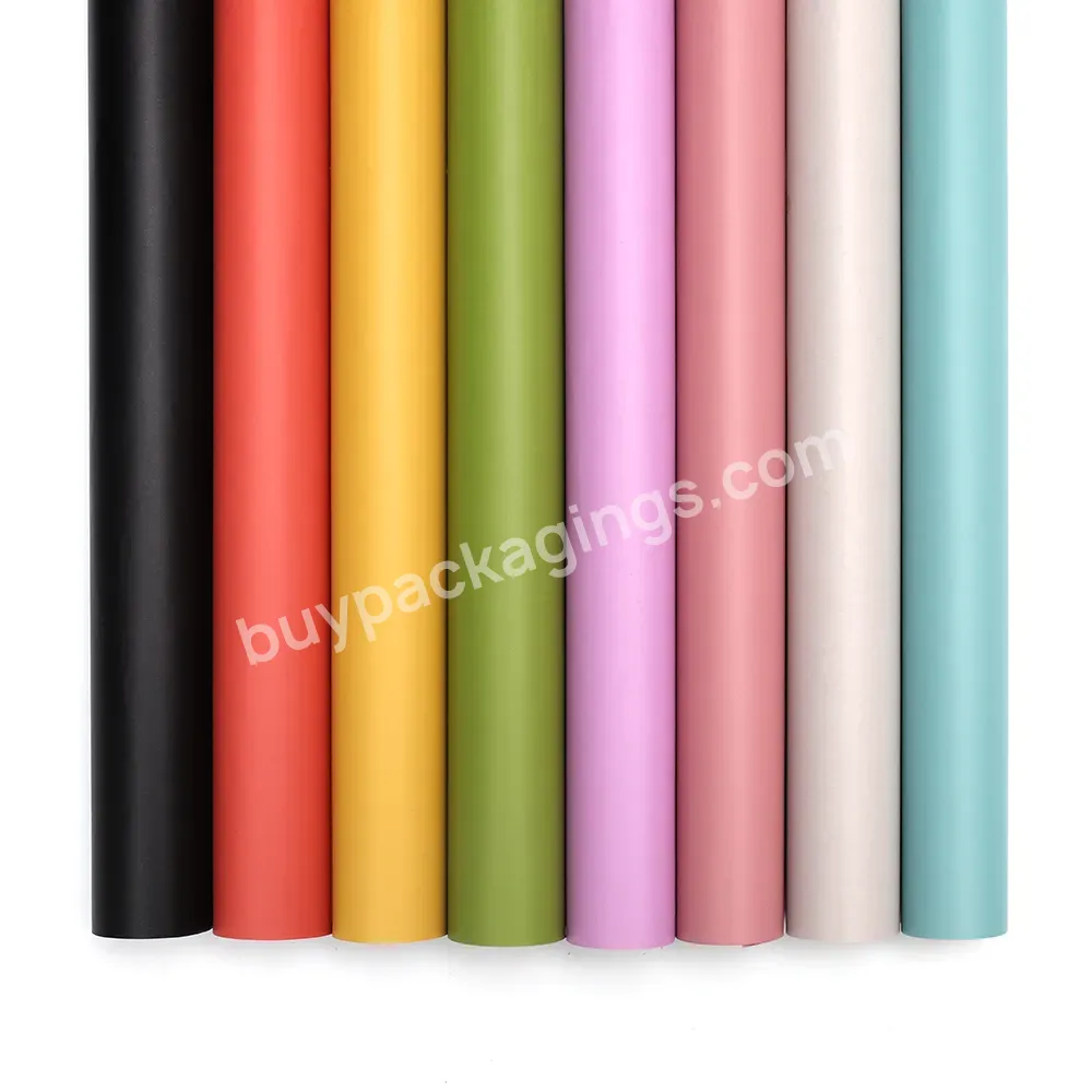 Two Tone Color Printed Kraft Paper Flower Wrapping Paper Sheet Roll For Florist Wrapper